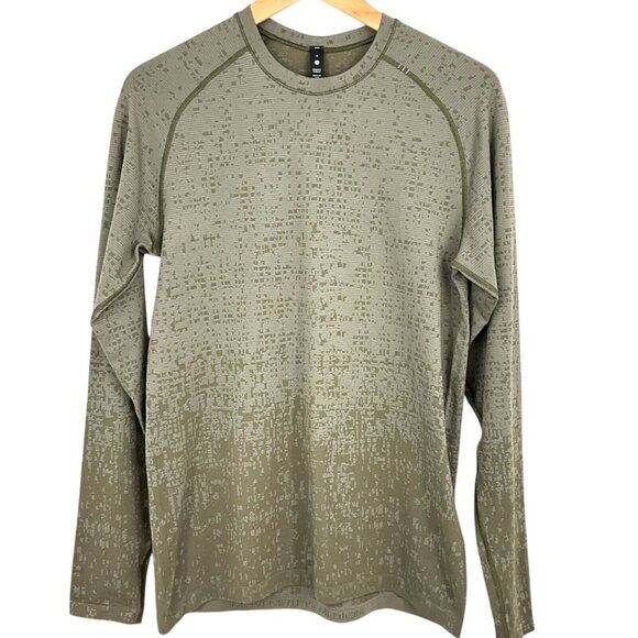 Lululemon Metal Vent Tech Long Sleeve Shirt 2.0 Cube Calibrate Gull Grey Carob S - Picture 1 of 6